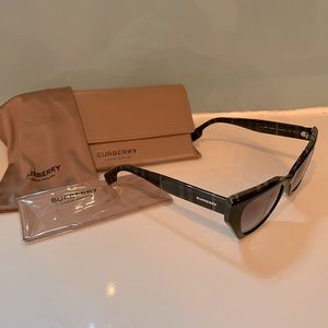 Burberry Black Check Cat Eye Sunglasses
